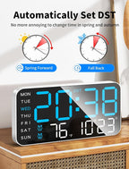 MASHI 8.4''Large Digital Wall Clock, Led Alarm Clock - Image 6