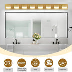 IZORRO LED Modern Bathroom Lights Fixtures, Brushed Glod Acrylic Wall Lighting - Image 4
