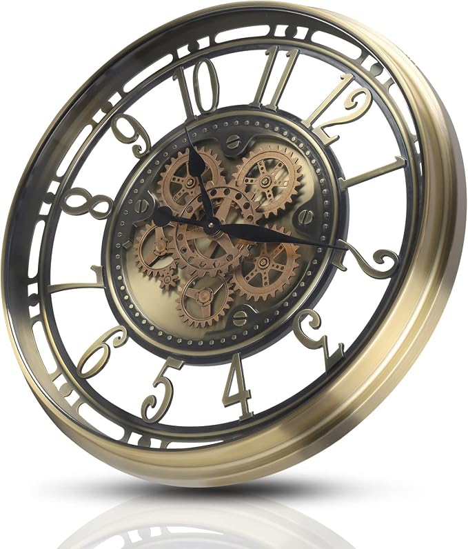 CLXEAST 28 Inch Large Moving Gear Wall Clock - Image 9