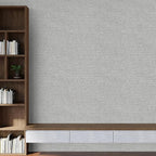 Gray Peel and Stick Wallpaper Slight Velvety Feeling Woven Fabric Grasscloth - Image 6