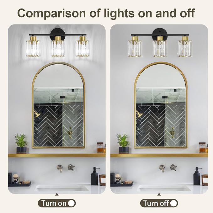 Crystal Bathroom Light Fixtures, Bathroom Lighting Fixtures Over Mirror - Image 7