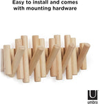 Umbra Picket Wall-Mounted Coat Rack Rail Hook - Image 12