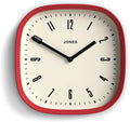 JONES CLOCKS® Marvel wall Clock | Modern Retro Rounded Square Clock | 10 inch | by JONESCLOCKS
