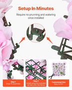 VEVOR 3D Flower Wall Panel, Artificial Floral Wall Background Mesh Backing Mat - Image 4