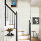 Beige and Gold Wallpaper Geometric Peel and Stick Wallpaper - Image 8