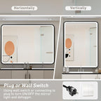48x36 Inch LED Bathroom Mirror - Image 6