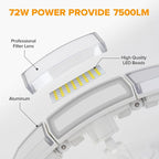 LUTEC 72W 7500LM LED Security Lights Motion Sensor Light Outdoor, 5000K Daylight - Image 6