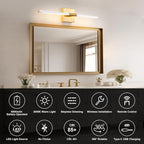 Morauroral 30 Inch White Gold Battery Operated Wall Sconces Set of 2, Dimmable - Image 3