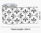 FLFK Wallpaper Border Black and White Patterns Peel and Stick Wall Border Self - Image 2
