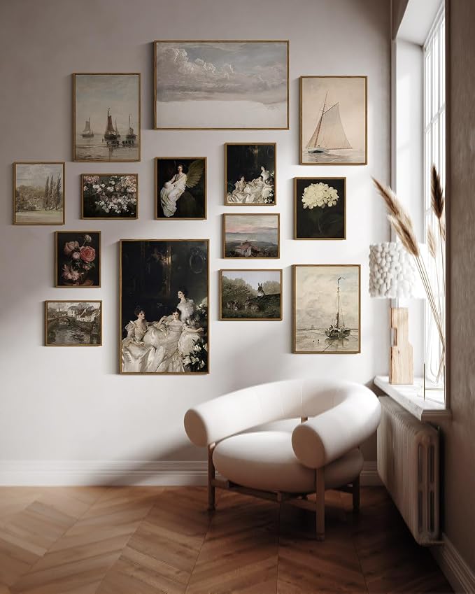 InSimSea Framed Canvas Wall Art Vintage Decor, Home Decor Classical Oil - Image 4
