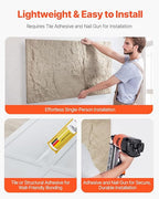 VEVOR 3D Wall Panels, 4 Pack 48 x 24 in PU Natural Stone Imitation Wall Art - Image 6