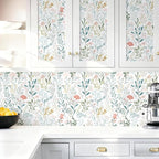 Froluya Floral Peel and Stick Wallpaper Boho Floral Contact Paper 16.9" x - Image 8