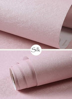 Cohoo Home Silk Pink Wallpaper Peel and Stick Contact Paper Pink Textured Silk - Image 7