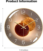 Ergocar Wall Clock, Art Deco Wall Clock, Non-Ticking Silent Modern Metal Wall - Image 7