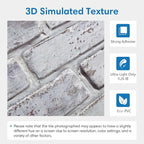 COMSTICKC 3D Whitewash Brick Wall Panel Peel and Stick, DIY UrltraLight PVC - Image 3
