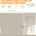 Room Divider Curtain Sets with Flexible Ceiling Track, Privacy Soundproof - Image 2