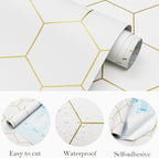 Gold Wallpaper Geometric Peel and Stick Wallpaper - Image 5