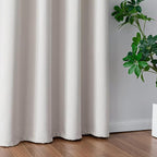 IGEMAEVE Greyish White Curtains 108 Inch Length 2 Panels Set, Light Filtering - Image 5