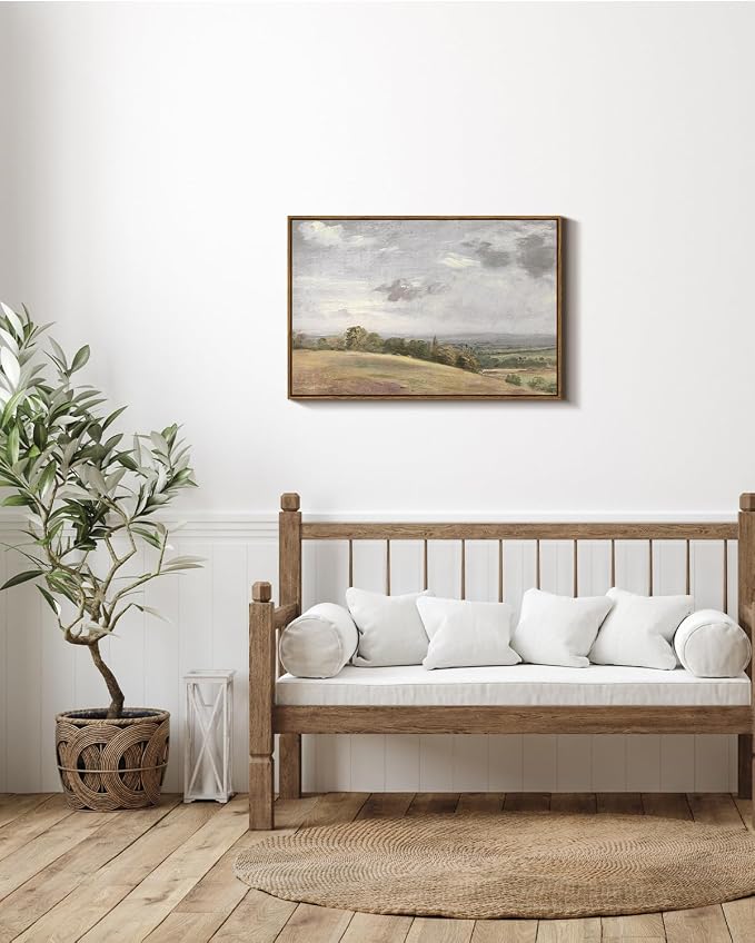 InSimSea Framed Canvas Wall Art Vintage Decor, Large Landscape Wall Art - Image 2