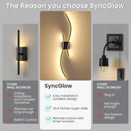 Battery Operated Wall Sconces Set of Two, 10000mAh Rechargeable Modern Wall - Image 9