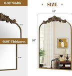 Dewfig Antique Arched Wall Mirror - Image 2