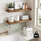 Fixwal Wood Floating Shelves for Wall, Bathroom and Kitchen, Wall Shelves for - Image 3