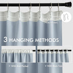 MIULEE Light Blue Back Tab Blackout Curtains 90 Inches Long 2 Panels Set - Image 3