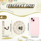 Weysat 4 Pcs Vintage Hooks for Wall Wood Farmhouse Towel Hooks Shabby Chic Wall - Image 2