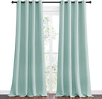 NICETOWN Aqua Blue Blackout Curtains 96" Long - Image 2