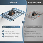 Jusgym 4 Pack Heavy Duty Garage Wall Shelving Set, Wall Mounted Garage Shelves - Image 4