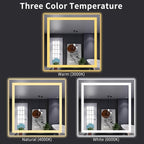 LOAAO 38"X38" LED Bathroom Mirror - Image 5