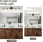 Crystal Bathroom Light Fixtures, Bathroom Lighting Fixtures Over Mirror - Image 5