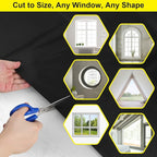 FADOTY Blackout Curtains for Bedroom, Portable 100% Black Out Window Cover Film - Image 5