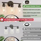 Zarbitta 3-Light Bathroom Light Fixtures, Modern Vanity Light - Image 6
