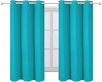 LEMOMO Teal Blackout Curtains 34 x 54 Inch Length/Set of 2 Curtain - Image 2