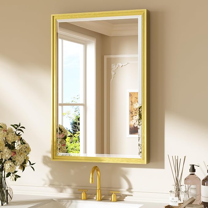Keonjinn 20" x 30" Gold Bathroom Mirrors by Keonjinn