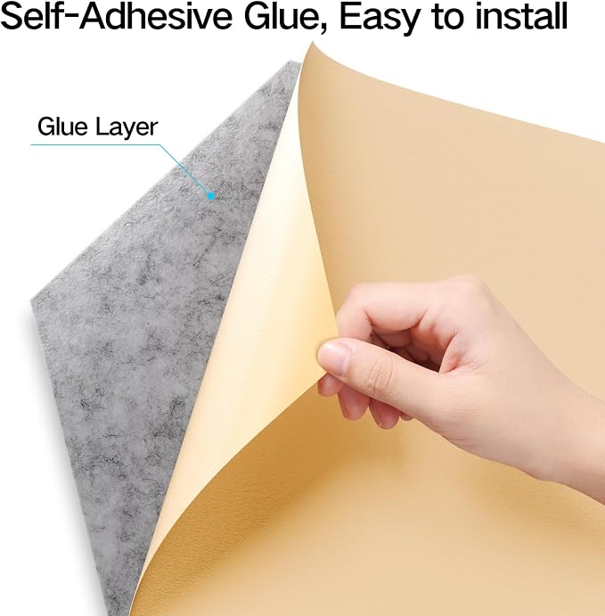 8 Pack Self-Adhesive Acoustic Panels 12" X 10" X 0.4" - Image 2