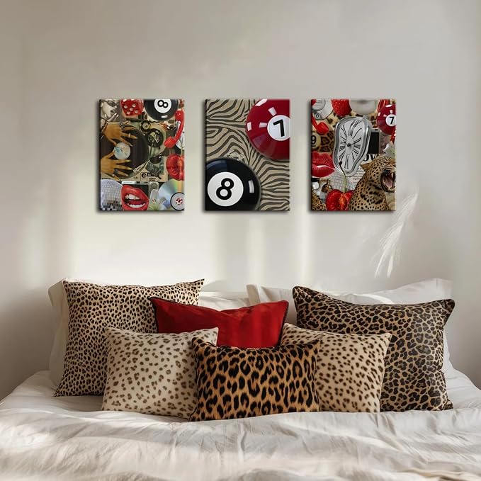 Trendy Leopard Cheetah Wall Art Set of 3 - Image 8