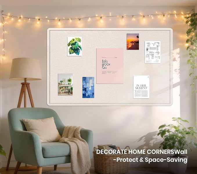 Bulletin Board - 35 x 17.5 inches Decorative Felt Pin Board - Cork Board - Image 2