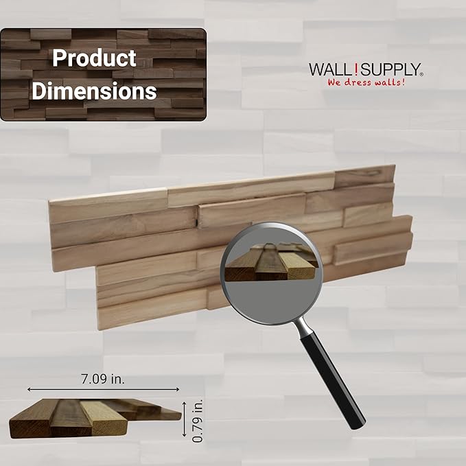 Wall!Supply 3D Wall Panels – Reclaimed Modern Asian Teak Wood – Home Decor - Image 6