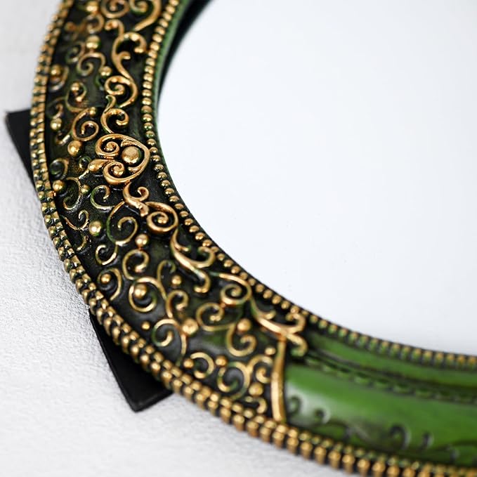 Oval Resin Vintage Mirror, Wall Mounted Decorative Mirror - Image 5