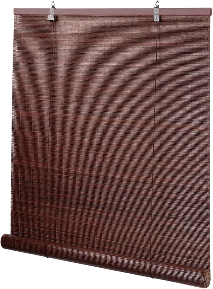 Bamboo Blinds for Interior Windows, Custom Roller Shades for Indoor Window and by BAYUE