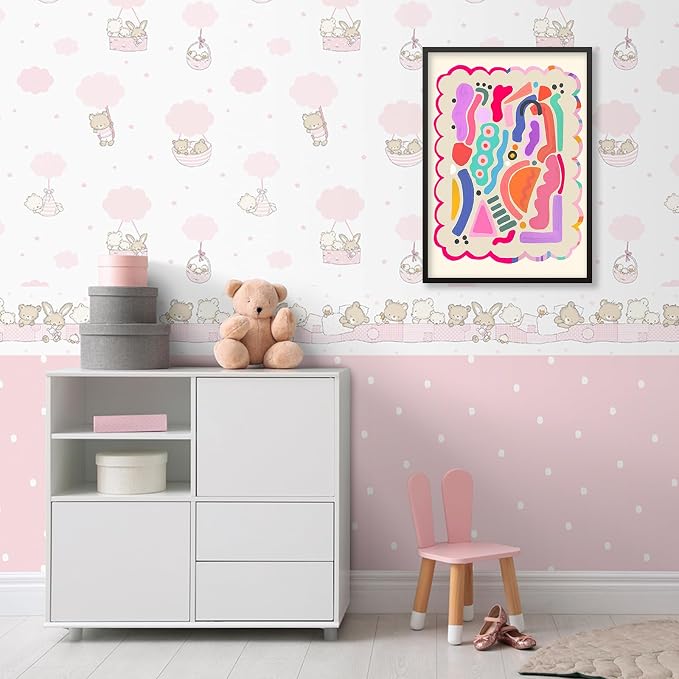 Funky Cute Kids Abstract Wall Art Trendy Bright Colorful Poster 24x36 inch - Image 6