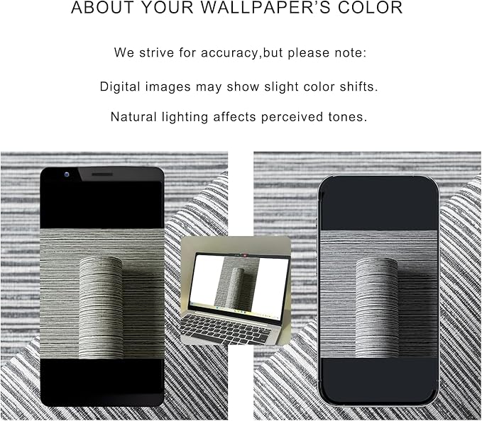 Grasscloth Textured Wallpaper Dark Gray Linen Thick 24" X 394" Fabric Contact - Image 4