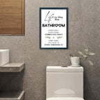 YWJKWLGS Funny Bathroom Wall Art, 11x16 Inch Black Framed Life is Like Bathroom - Image 3