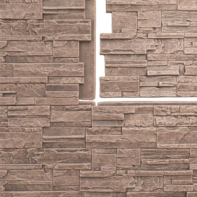 EverStone Cascade Faux Stone Panel, 48 5/8"W x 24 3/4"H x 1 1/4"D, North Hill - Image 9