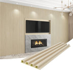 8-Pack WPC Wall Panels 108’’ x 6.1’’ 3D Slat Wall Panel Acoustic Wall Paneling - Image 7