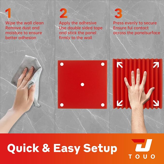 12 Pack Acoustic Panels – Sound Proof Foam Panels - Image 8