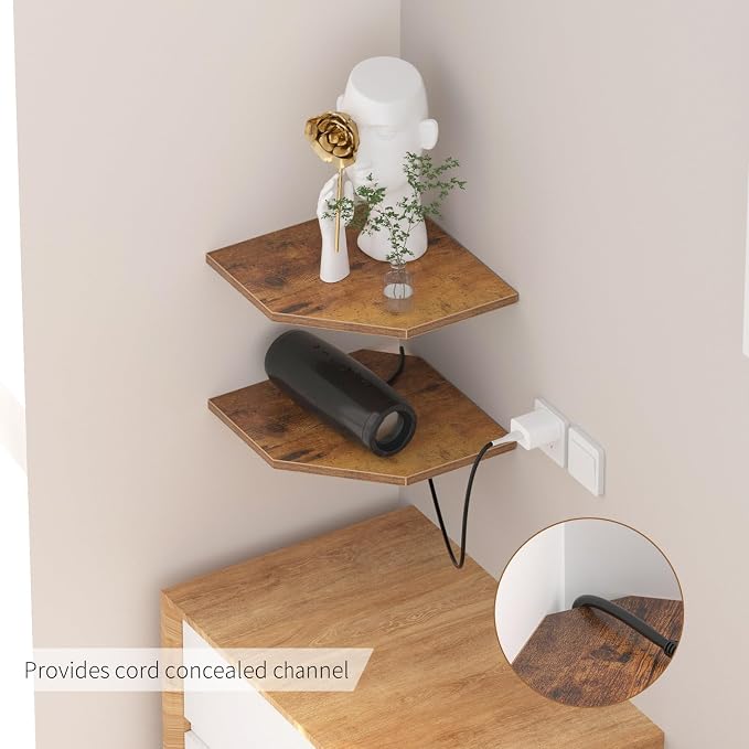 JJL Corner Shelf, 12 Inch Set of 4 Floating Shelves - Image 4