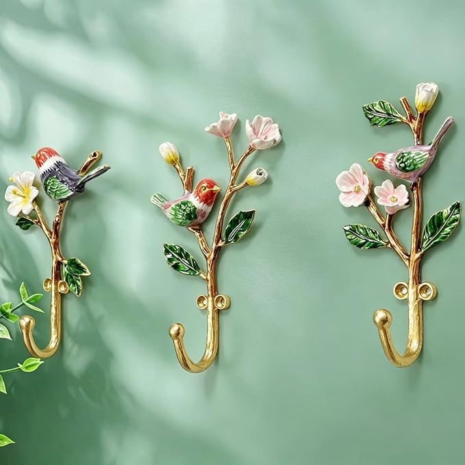 Vintage Wall Hooks Decorative Rack Hangers, 3 Pack Metal Wall Mounted Hook - Image 4
